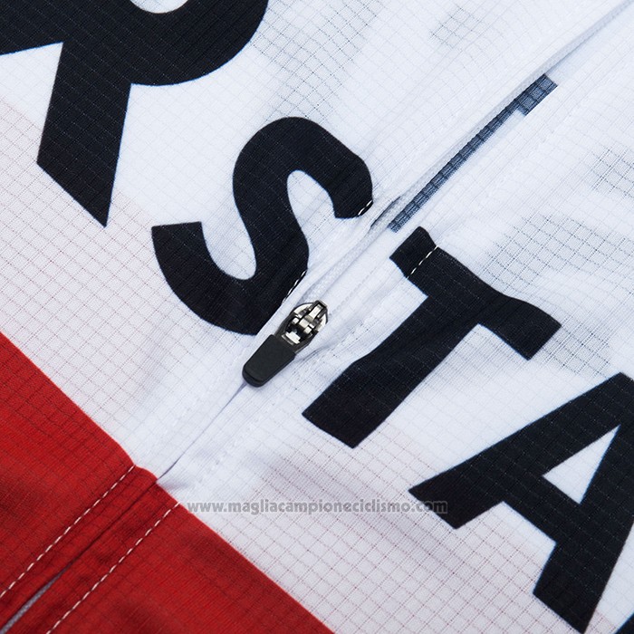 2021 Abbigliamento Ciclismo R Star Bianco Rosso Manica Corta e Salopette